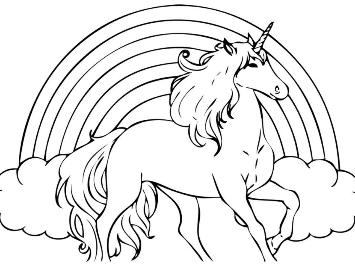 Tek Boynuzlu At - Unicorn Boyama Sayfası 1776