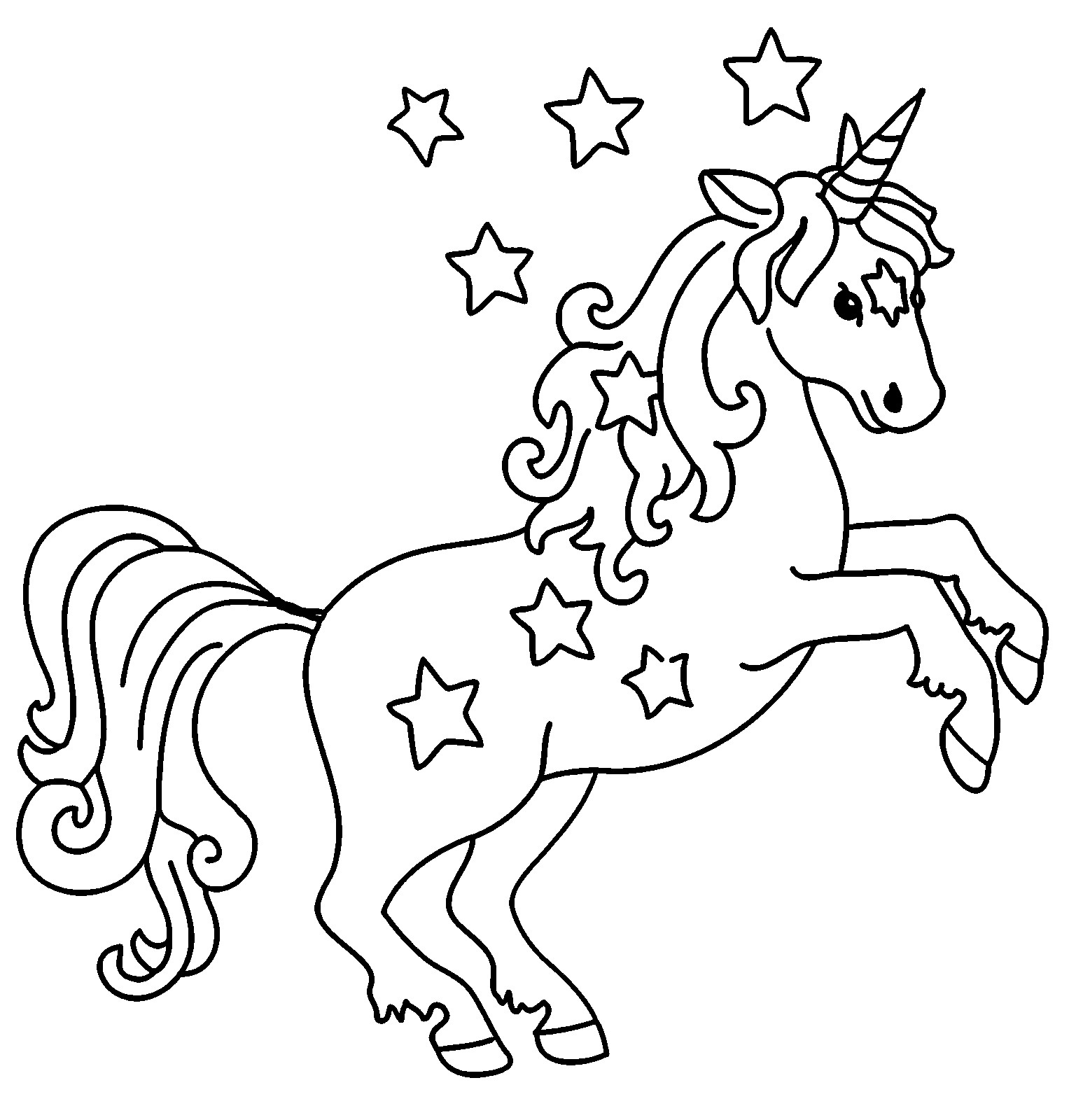 Unicorn Coloring Pages 1834