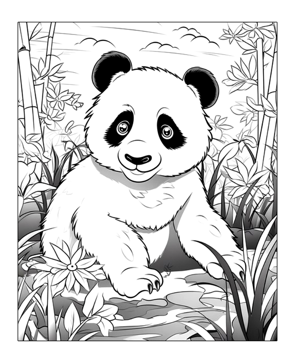 Panda Ausmalbilder 2347